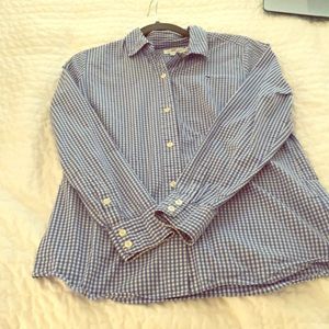 Gingham Cornflower Blue Vineyard Vines Button Down